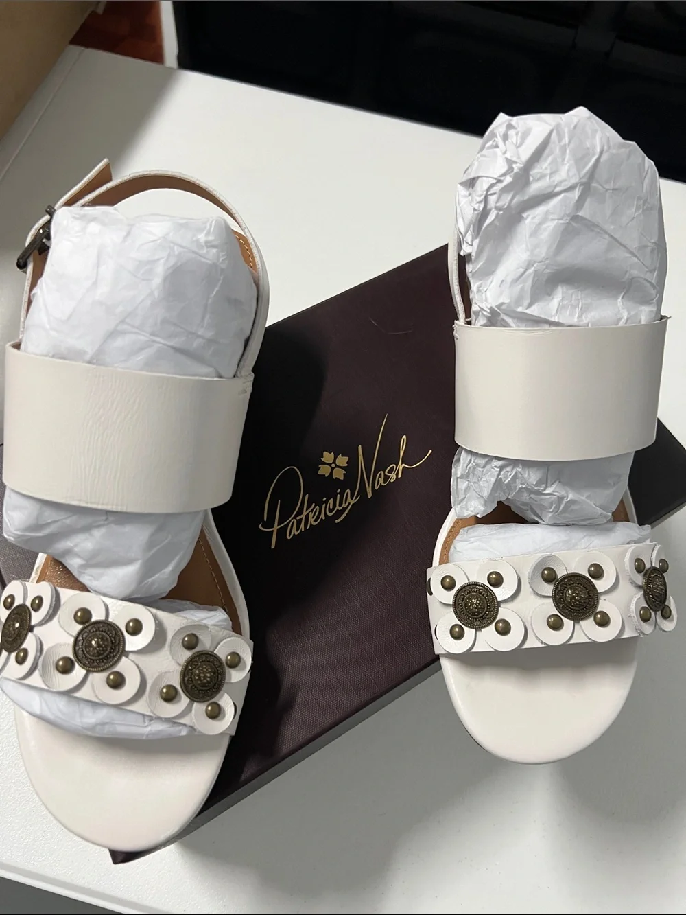 Patricia Nash Mirella Flower Wedge Sandal 9M